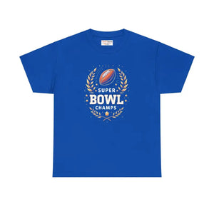 Heavy Cotton Tee Super Football Champs Reinforced Shoulders - Dipaliz - Neon Blue / s - T-shirts