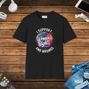 I Support Women’s Rights Unisex Softstyle T-shirt - Dipaliz - Black / s - T-shirts