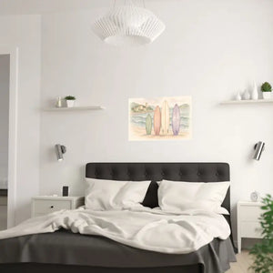 Surfing Dreams Satin Ocean Wall Art Vibrant Coastal Poster - Dipaliz - Posters