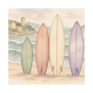 Surfing Dreams Satin Ocean Wall Art Vibrant Coastal Poster - Dipaliz - 14’’ x - Posters