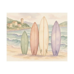 Surfing Dreams Satin Ocean Wall Art Vibrant Coastal Poster - Dipaliz - 20″ x 16″ - Posters