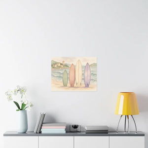 Surfing Dreams Satin Ocean Wall Art Vibrant Coastal Poster - Dipaliz - Posters