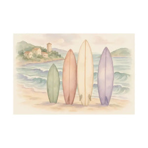 Surfing Dreams Satin Ocean Wall Art Vibrant Coastal Poster - Dipaliz - Posters