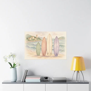 Surfing Dreams Satin Ocean Wall Art Vibrant Coastal Poster - Dipaliz - Posters