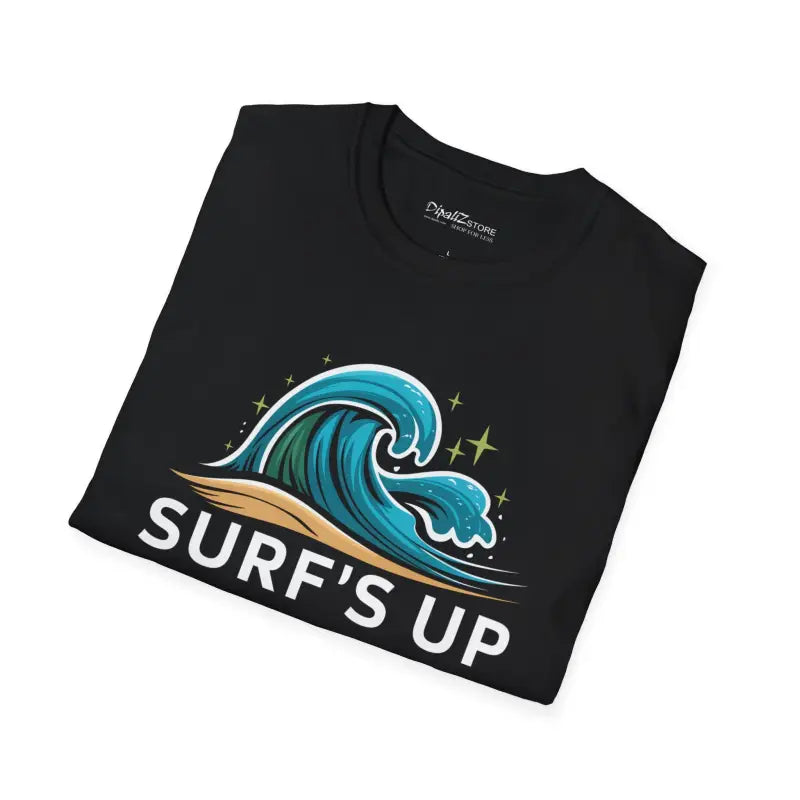 Catch Waves in Cozy Comfort with our Unisex Surf’s Up Tee - T-shirt