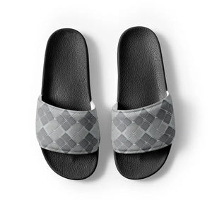 Men’s Slides Grey Pattern Upper Strap Summer Style by Dipaliz - Sandals