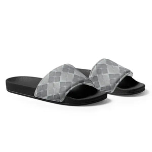 Men’s Slides Grey Pattern Upper Strap Summer Style by Dipaliz - Sandals