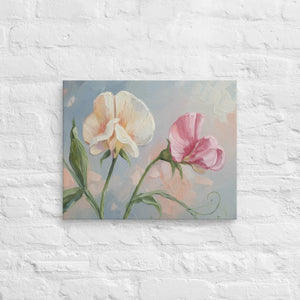 Sweet Pea Flower Canvas – Vibrant Wall Art - Dipaliz - Paintings