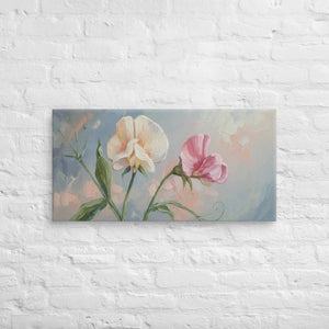 Sweet Pea Flower Canvas – Vibrant Wall Art - Dipaliz - Paintings