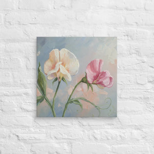 Sweet Pea Flower Canvas – Vibrant Wall Art - Dipaliz - Paintings