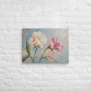 Sweet Pea Flower Canvas – Vibrant Wall Art - Dipaliz - Paintings