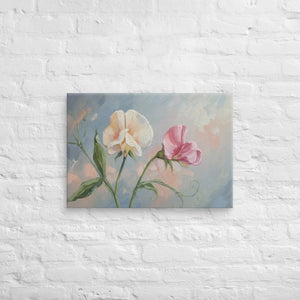 Sweet Pea Flower Canvas – Vibrant Wall Art - Dipaliz - Paintings