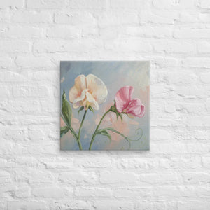 Sweet Pea Flower Canvas – Vibrant Wall Art - Dipaliz - Paintings