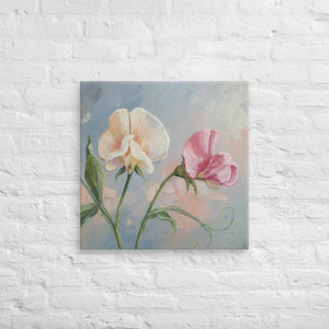 Sweet Pea Flower Canvas – Vibrant Wall Art - Dipaliz - Paintings