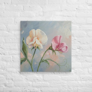 Sweet Pea Flower Canvas – Vibrant Wall Art - Dipaliz - Paintings