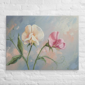 Sweet Pea Flower Canvas – Vibrant Wall Art - Dipaliz - Paintings
