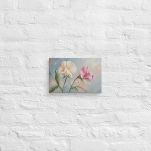 Sweet Pea Flower Canvas – Vibrant Wall Art - Dipaliz - Paintings
