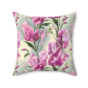 Sweet Pea Polyester Square Pillow - Cozy Home Decor - Dipaliz - 20’’ × - Throw Pillows