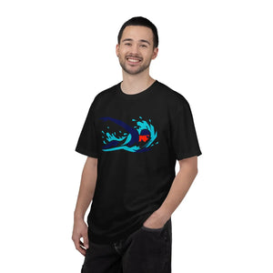 Swimmer Wave Graphic T-shirt, Retro Swim Team Tee - T-shirts - m