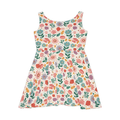 Step out in Style with the Pastel Flowers Skater Dress - Dresses