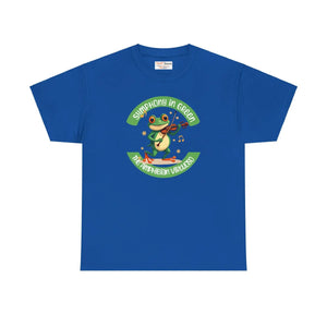 Frog Symphony Green Heavy Cotton Tee - Musical Art - Dipaliz - T-shirts - s