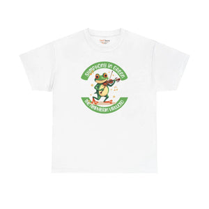Frog Symphony Green Heavy Cotton Tee - Musical Art - Dipaliz - T-shirts - s