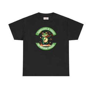 Frog Symphony Green Heavy Cotton Tee - Violin Art - Dipaliz - T-shirts