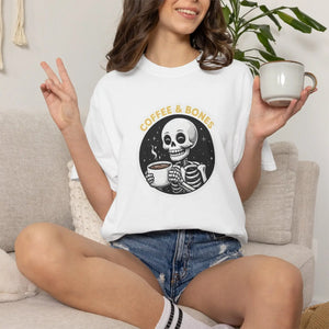 Skeleton Coffee Graphic Tee Heavy Cotton - Dipaliz - T-shirts - m
