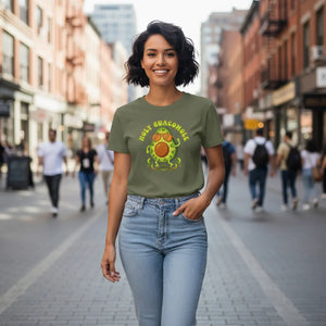 T-shirt, ?Holy Guacamole’ Cute Avocado Graphic Tee - Military Green / s
