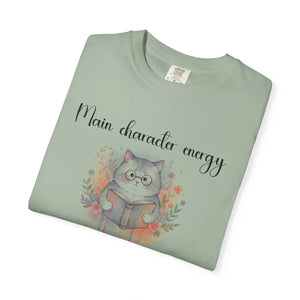 Cozy Reading Cat Tee - Main Character Energy - Dipaliz - T-shirts - m