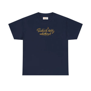 Soft Cotton Middle Child Tee - Script Floral Graphic - Dipaliz - T-shirts - m
