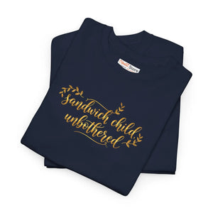 Soft Cotton Middle Child Tee - Script Floral Graphic - Dipaliz - T-shirts - m