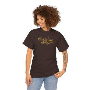 Soft Cotton Middle Child Tee - Script Floral Graphic - Dipaliz - T-shirts - m