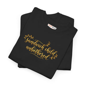 Soft Cotton Middle Child Tee - Script Floral Graphic - Dipaliz - T-shirts - m