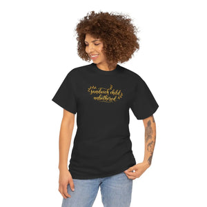 Soft Cotton Middle Child Tee - Script Floral Graphic - Dipaliz - T-shirts - m
