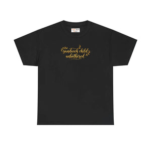 Soft Cotton Middle Child Tee - Script Floral Graphic - Dipaliz - T-shirts - m