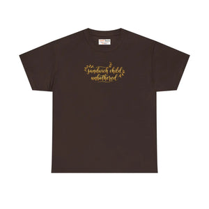 Soft Cotton Middle Child Tee - Script Floral Graphic - Dipaliz - T-shirts - m