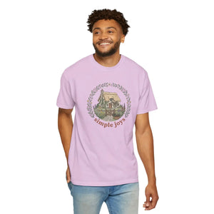 T-shirt, ?Simple Joys’ Cottage Graphic Tee (cozy Vintage Nature Vibe) - T-shirts - m