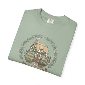 T-shirt, ?Simple Joys’ Cottage Graphic Tee (cozy Vintage Nature Vibe) - T-shirts - m