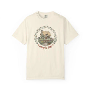 T-shirt, ?Simple Joys’ Cottage Graphic Tee (cozy Vintage Nature Vibe) - T-shirts - m