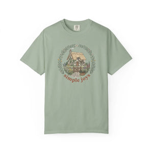 T-shirt, ?Simple Joys’ Cottage Graphic Tee (cozy Vintage Nature Vibe) - T-shirts - m