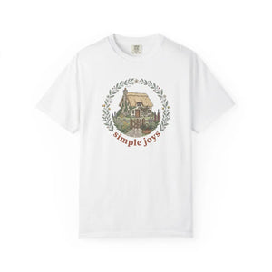 T-shirt, ?Simple Joys’ Cottage Graphic Tee (cozy Vintage Nature Vibe) - T-shirts - m