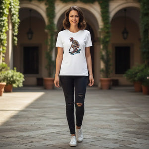 DipaliZ Skating Skeleton T-shirt Ultra Cotton Tee