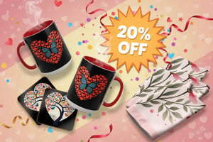 Heart Shaped Tree Corkwood Coaster Set Home Pack Dipaliz - Bundles