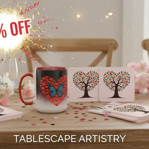 Heart Shaped Tree Corkwood Coaster Set Home Pack Dipaliz - Bundles