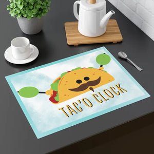 Tac’o Clock Placemat - Bold Dining Style Essential - Dipaliz - 18’’ × 14’’ - Placemats