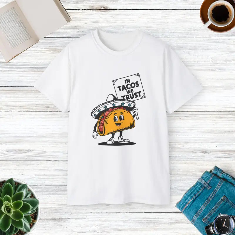 In Taco we Trust Unisex Ultra Cotton Tee - White / s T-shirt