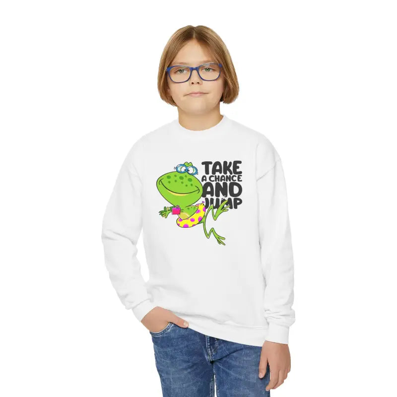 Jump Into Comfort: Youth Crewneck Sweatshirt by Gildan - Kids Clothes