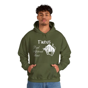 Taurus Sign Hooded Sweatshirt Celestial Comfort - Dipaliz - Hoodies