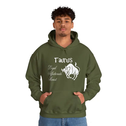 Unleash Celestial Vibes with Taurus Sign Hooded Sweatshirt - Hoodie